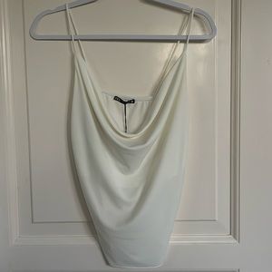 Elegant plunge blouse